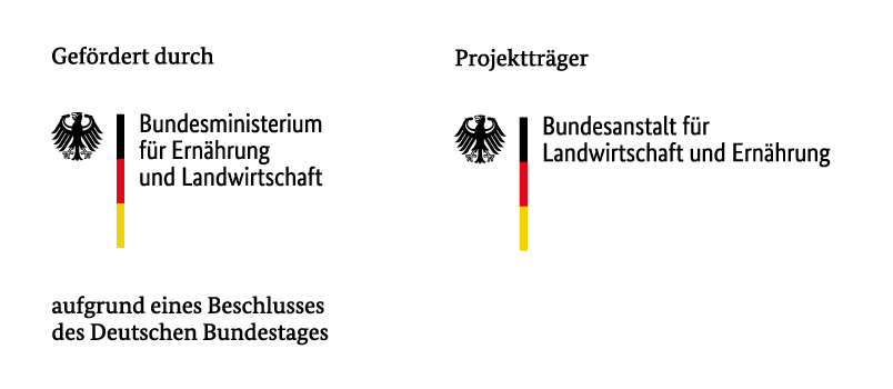 Kombilogo BMEL mit Förderzusatz und Projektträger BLE – deutsch